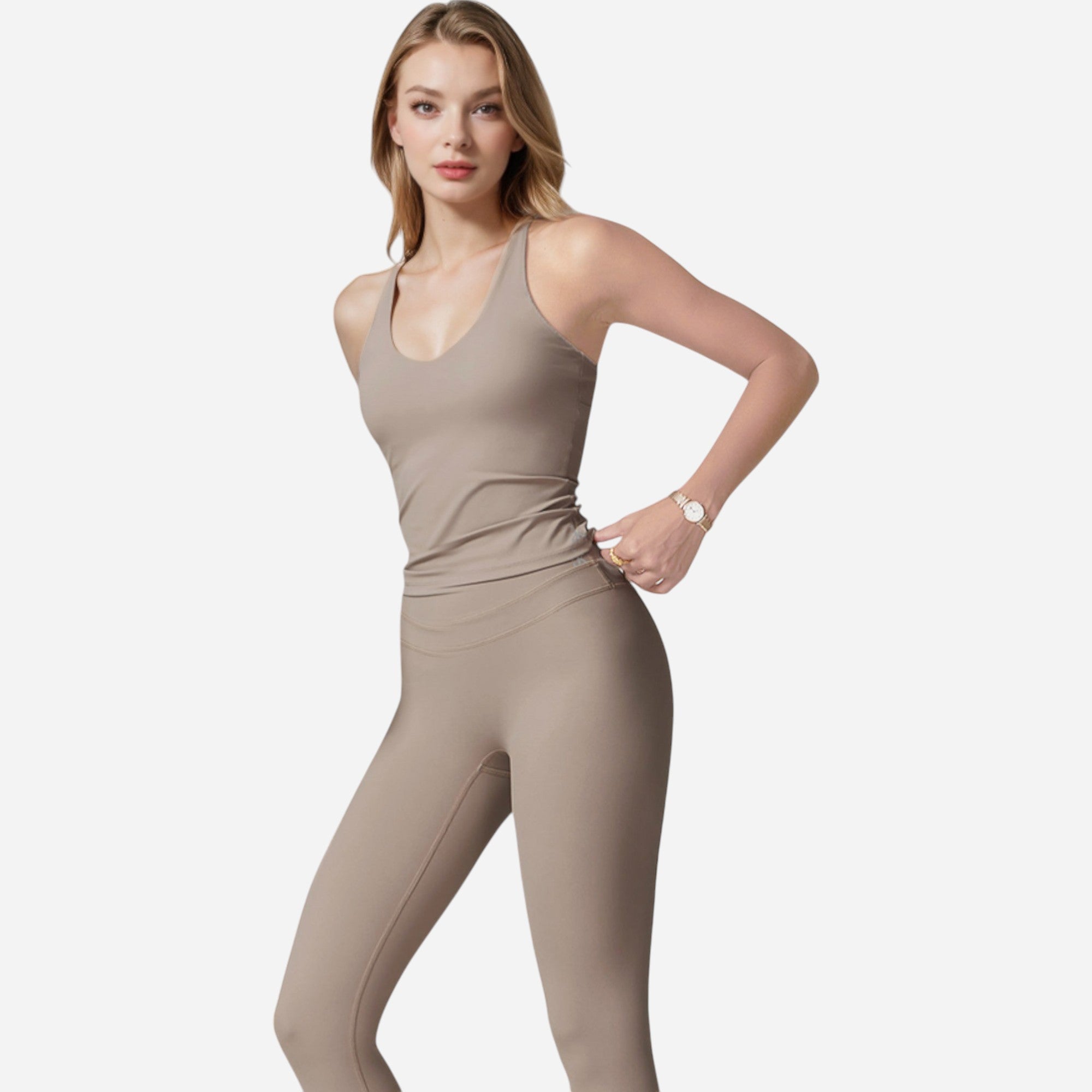 Anna-Kaci Women's Strappy Back Fitted Tank Top with Scoop Neck