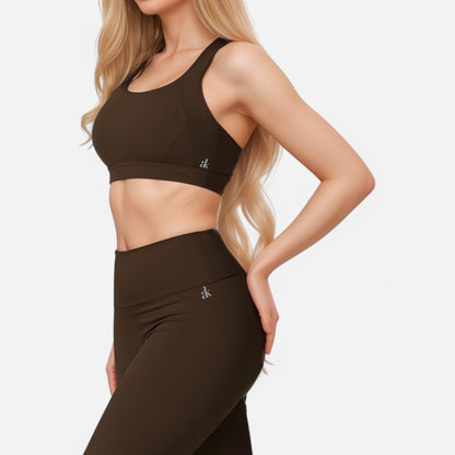 Anna-Kaci Women's High Support Scoop Neck Sports Bra