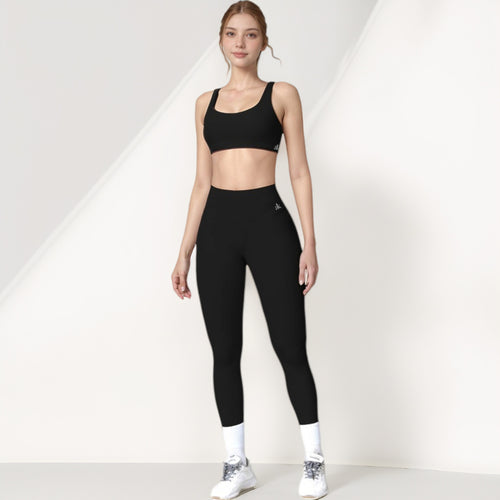 Anna-Kaci Active Women's Scoop Neck Sports Crop Top with Wide Shoulder Straps and Seamless Fit
