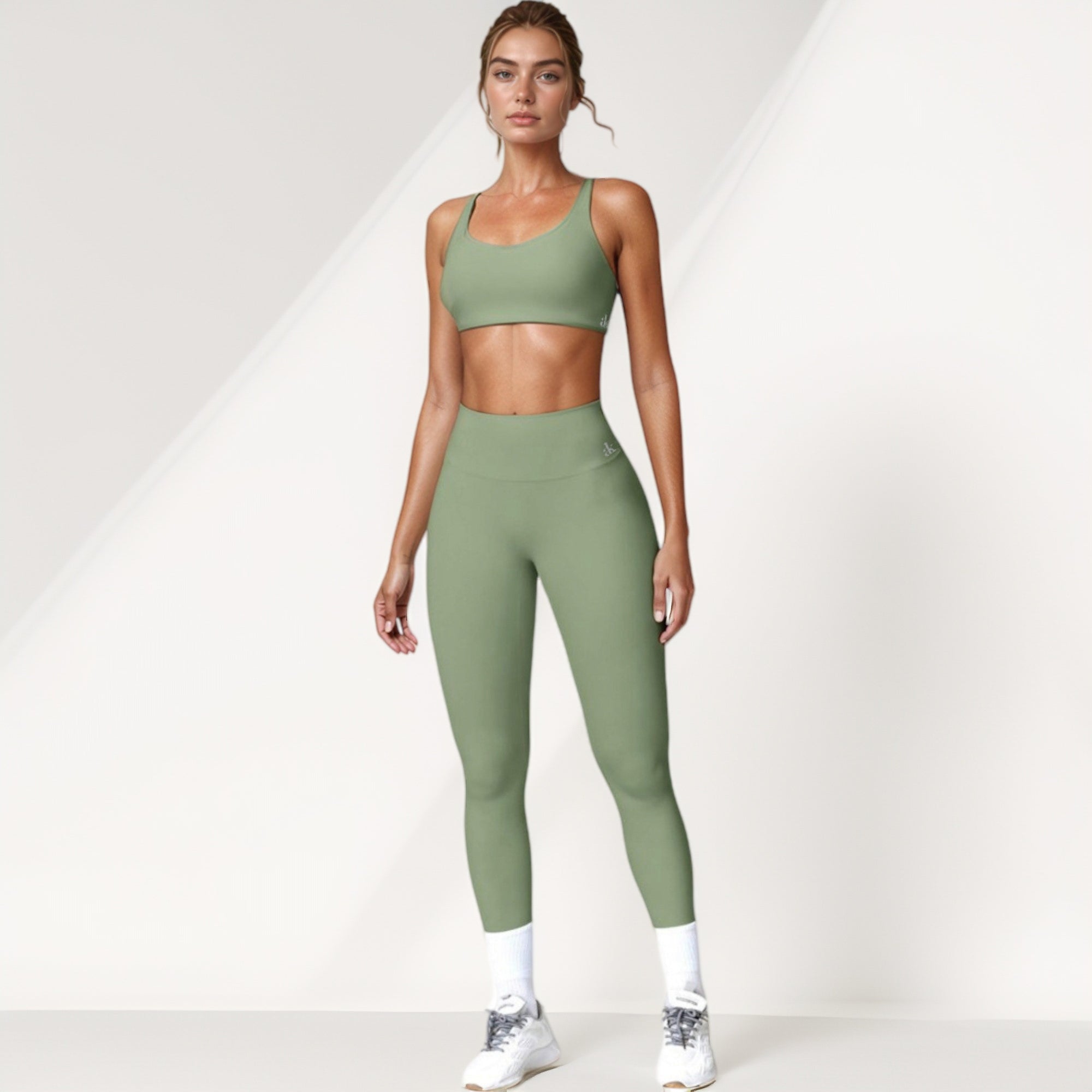 Anna-Kaci Active Women's Scoop Neck Sports Crop Top with Wide Shoulder Straps and Seamless Fit