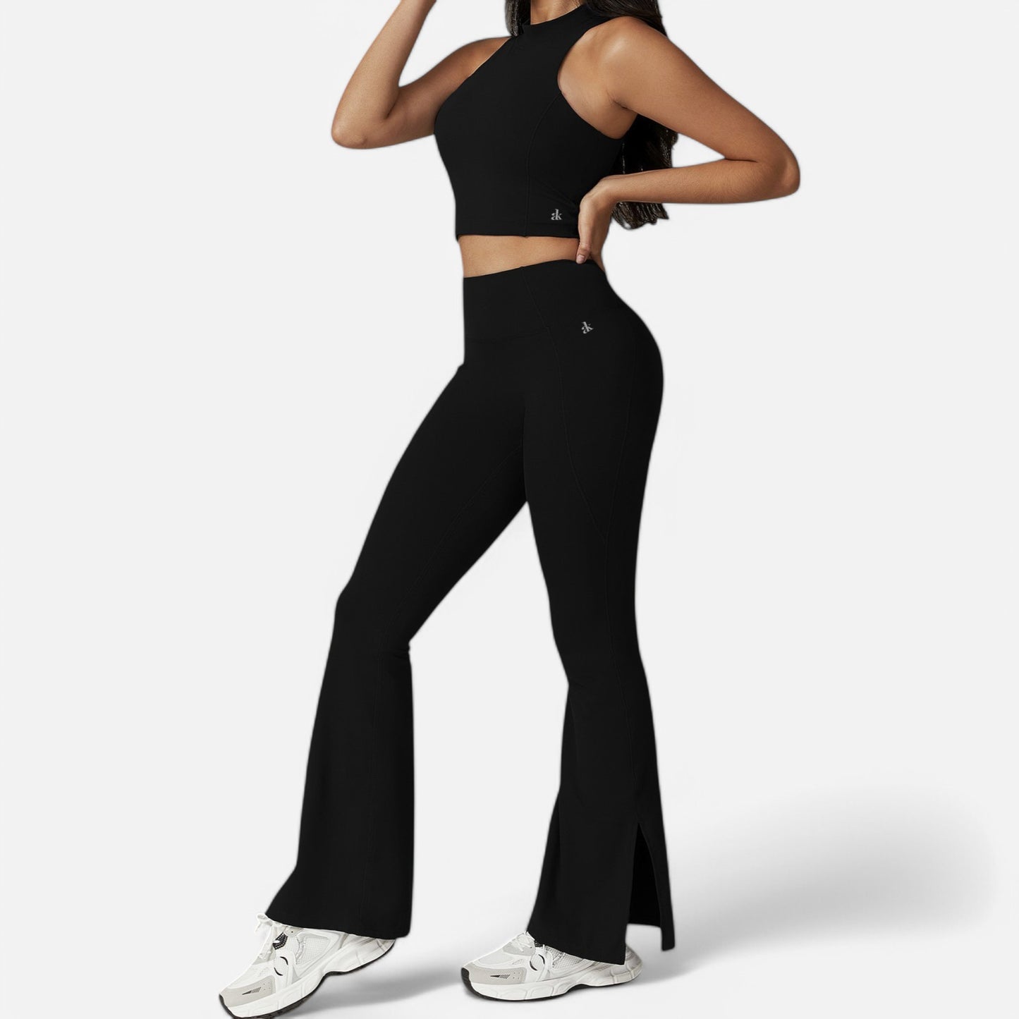 Anna-Kaci Women's High Neck Cropped Tank Top with Racerback Design