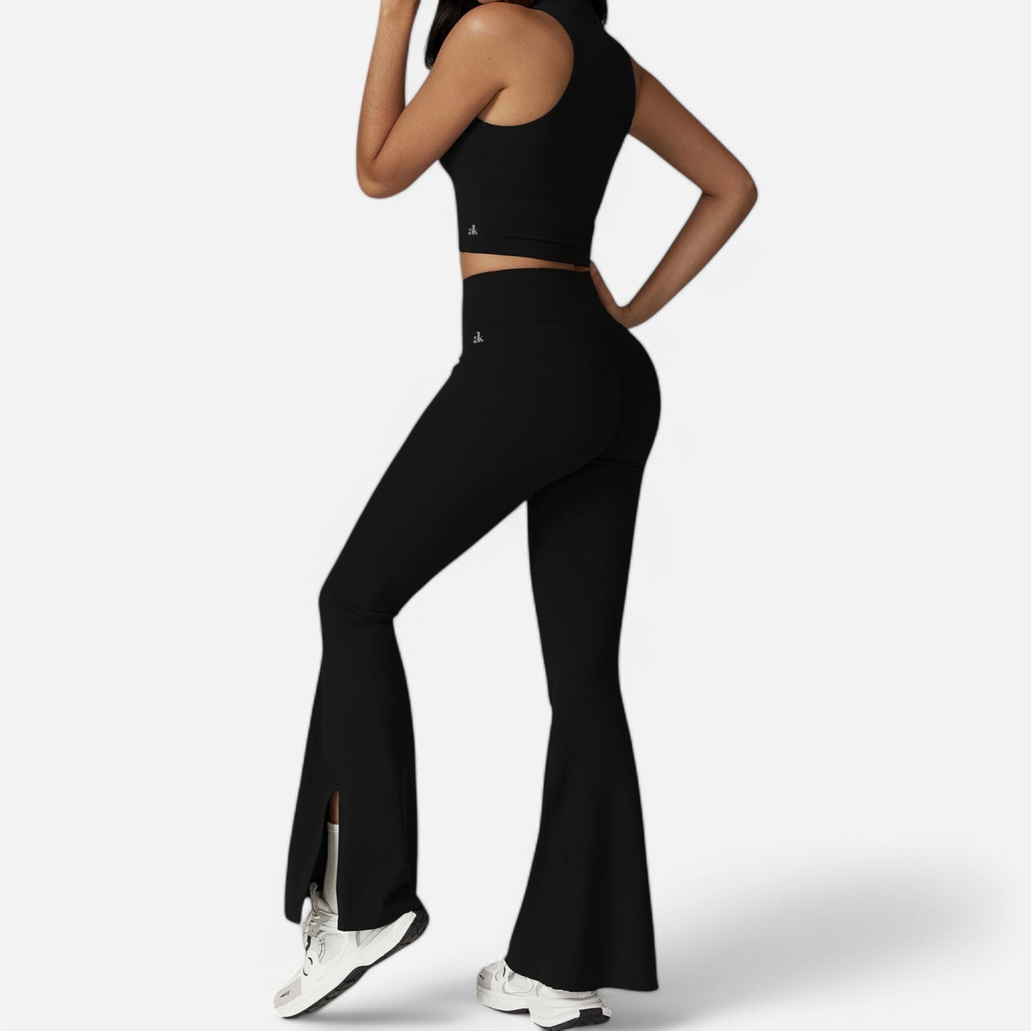 Anna-Kaci Women's High Neck Cropped Tank Top with Racerback Design