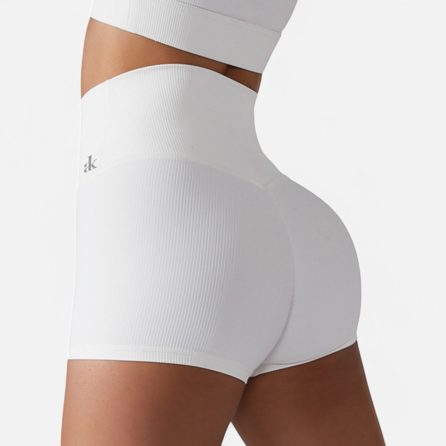 Anna-Kaci Women's High Waist Ribbed Seamless Shorts with Stretch Fabric