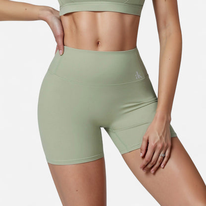 Anna-Kaci Active Women's High Waist Biker Shorts with Seamless Waistband and Compression Fit