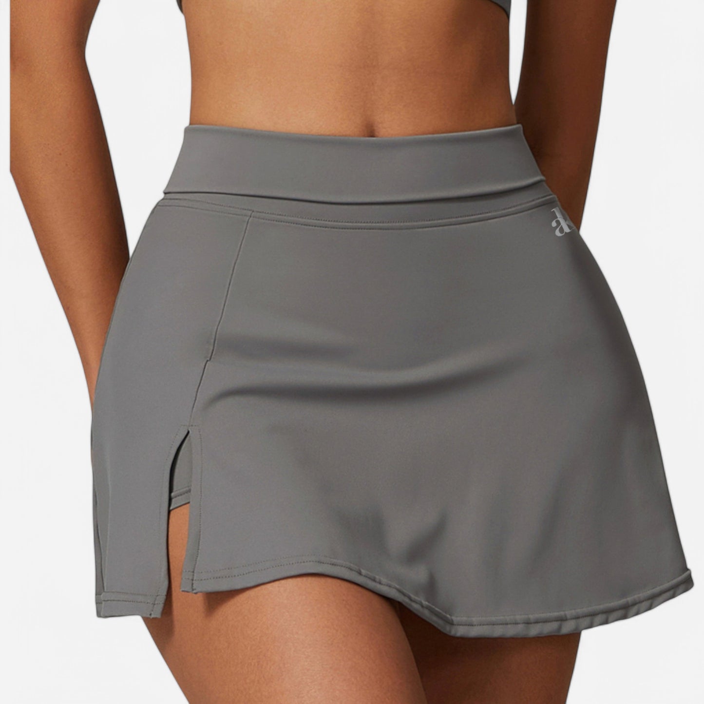 Anna-Kaci Women's High Waist Athletic Skort with Side Slit and Inner Shorts