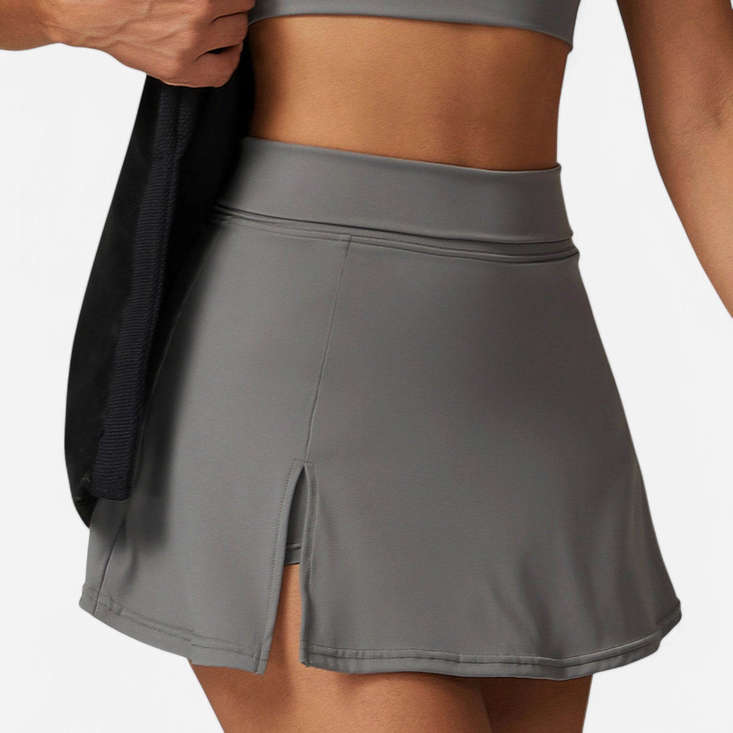 Anna-Kaci Women's High Waist Athletic Skort with Side Slit and Inner Shorts