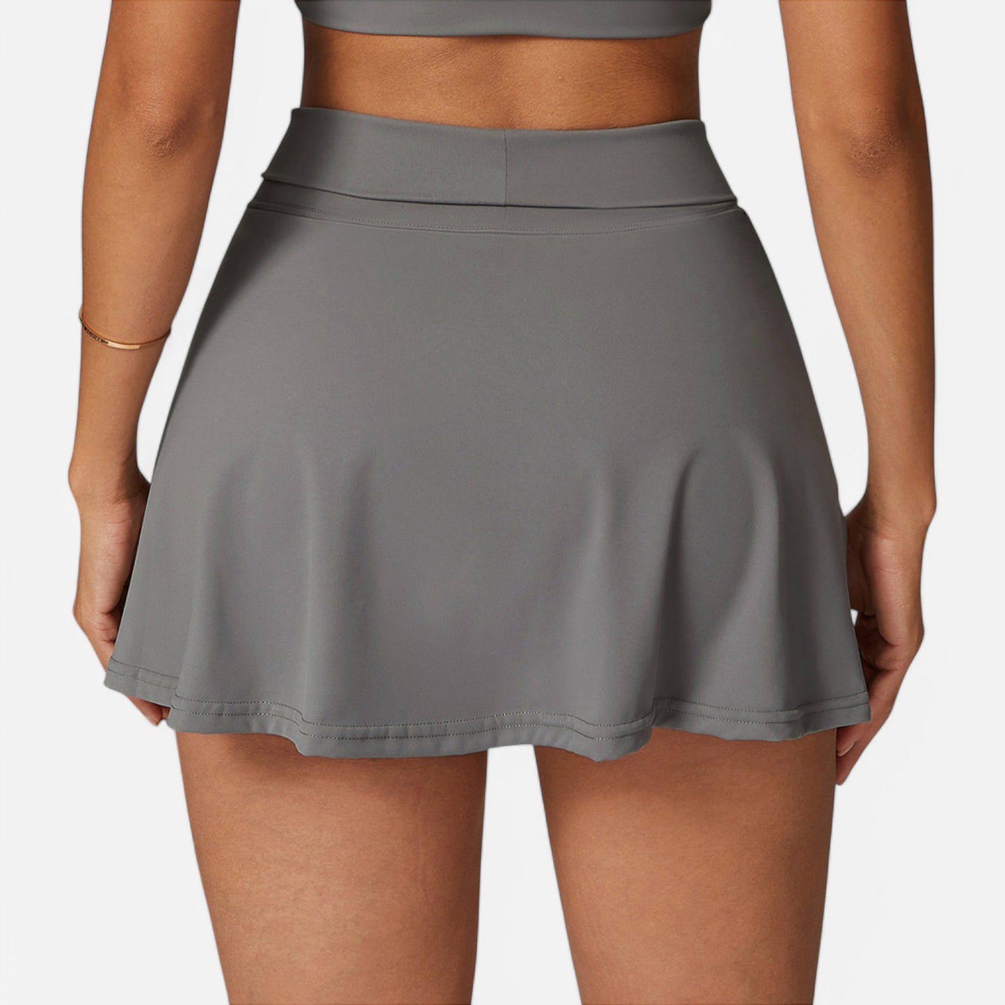 Anna-Kaci Women's High Waist Athletic Skort with Side Slit and Inner Shorts