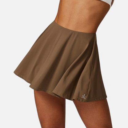 Anna-Kaci Women's High Waist Flowy Athletic Skirt with Built-In Shorts