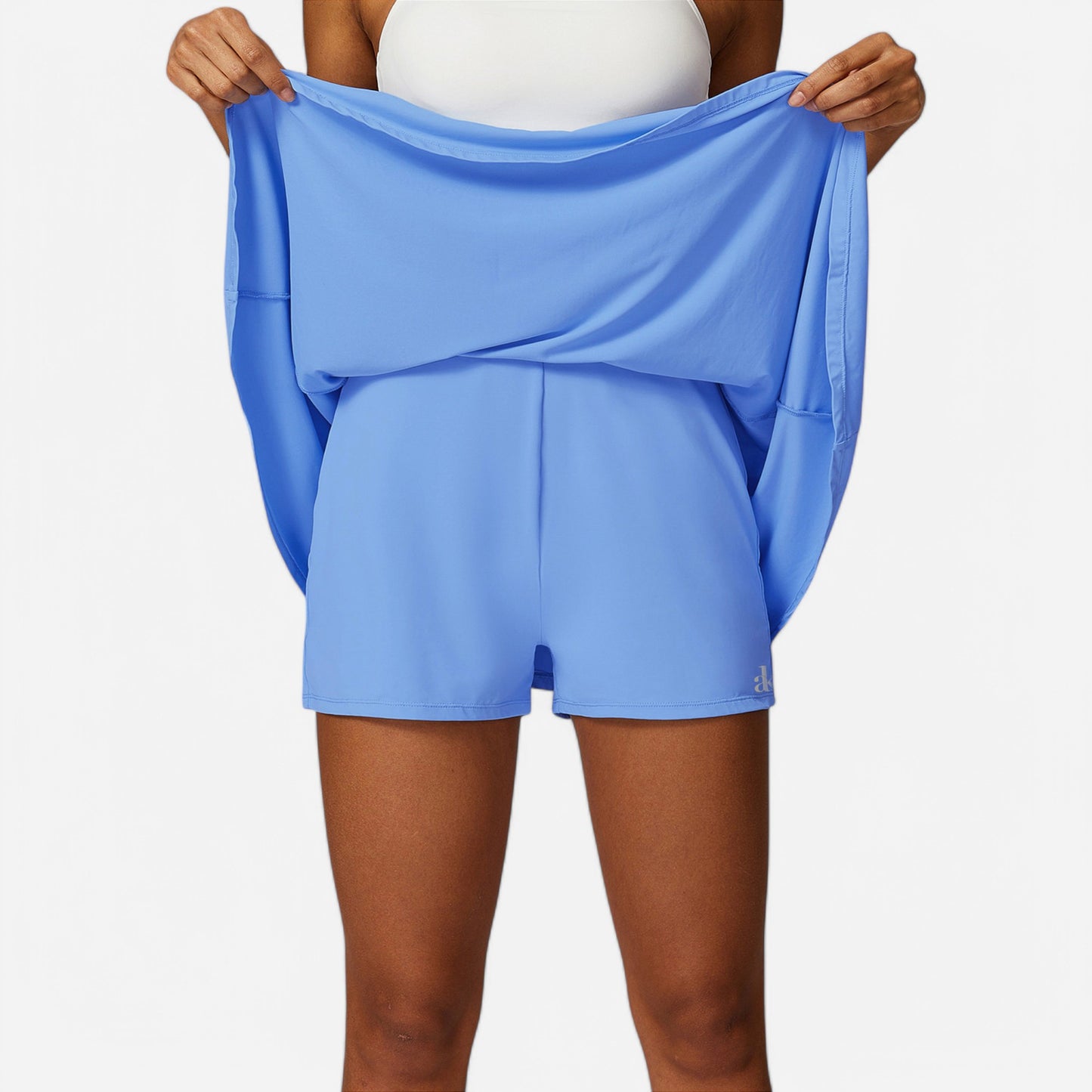 Anna-Kaci Women's High Waist Flowy Athletic Skirt with Built-In Shorts
