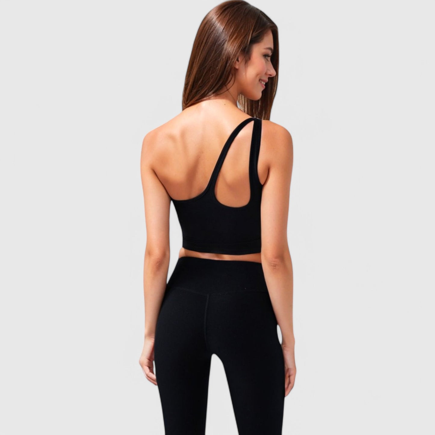 Anna-Kaci Active Women's One Shoulder Cutout Athletic Crop Top
