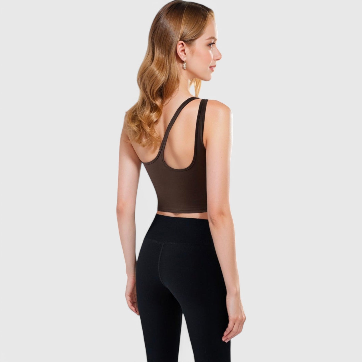 Anna-Kaci Active Women's One Shoulder Cutout Athletic Crop Top