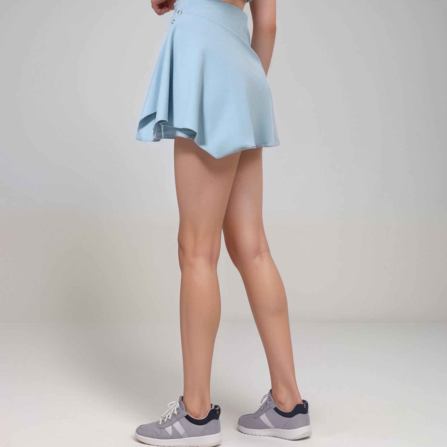 Anna-Kaci Active Women's High Waist Active Skirt with Overlapping Front Panel and Subtle Side Eyelet Detail