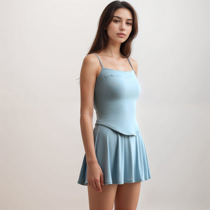 Anna-Kaci Active Women's Flowy Active Skirt with Smooth High Waistband and Lightweight Stretch Fabric