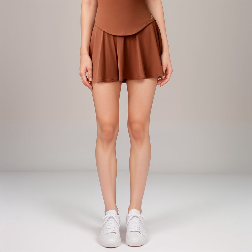 Anna-Kaci Active Women's Flowy Active Skirt with Smooth High Waistband and Lightweight Stretch Fabric