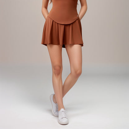Anna-Kaci Active Women's Flowy Active Skirt with Smooth High Waistband and Lightweight Stretch Fabric