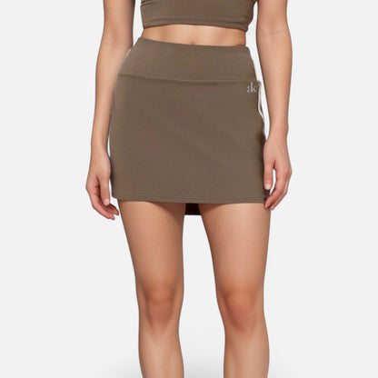Anna-Kaci Active Women's Athletic Mini Skirt with Contrast Side Stripes and Built-In Shorts for Support