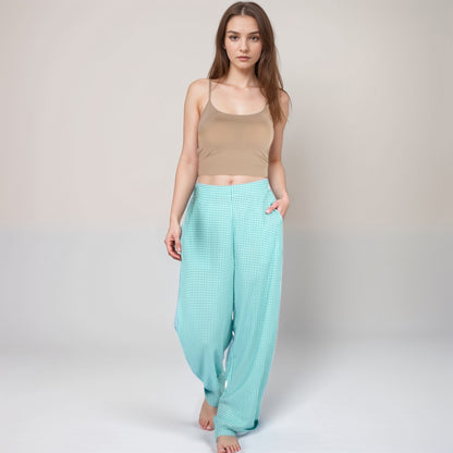 Anna-Kaci Women's Vertical Red Stripe Wide Leg Pants with High Rise Waistband Relaxed Fit and Full-Length Flowing Silhouette