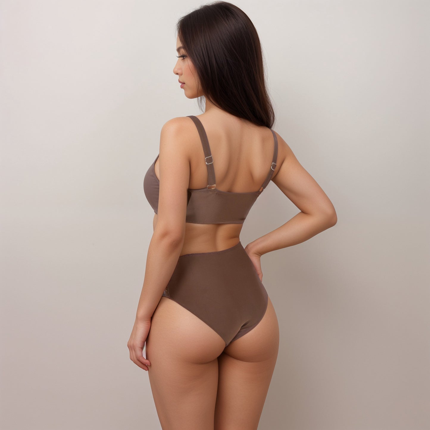 Anna-Kaci Swim Women's Crossover Bikini Set with Wide Strap Top and High Waist Twist Front Bottoms