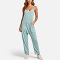 Anna-Kaci Women's Loose Fit Overalls with Adjustable Straps and Side Pockets
