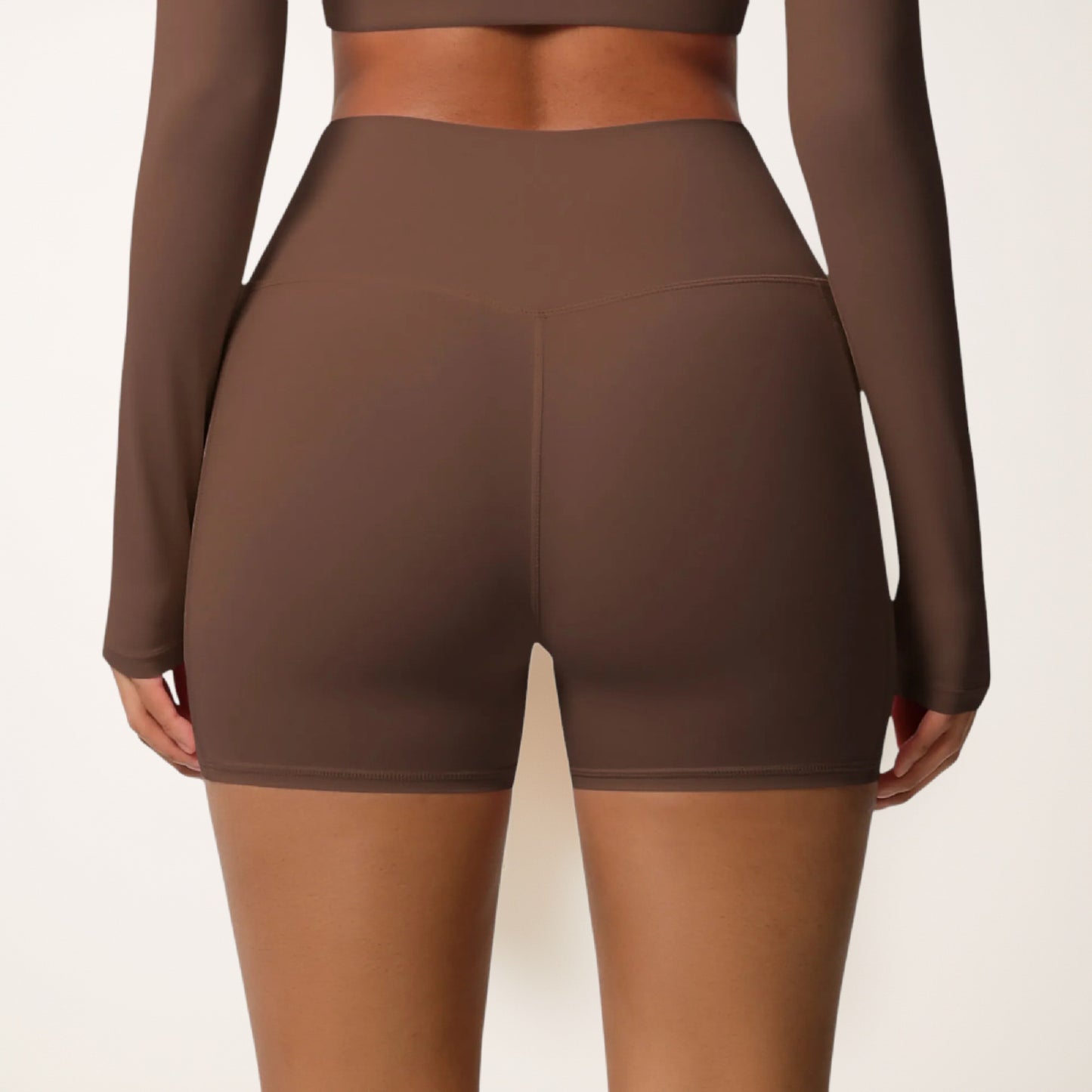 Anna-Kaci Women's High Waist Active Shorts with Stretch Compression Fit Seamless Construction and Side Pocket Detail