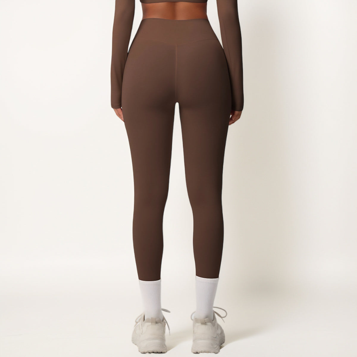 Anna-Kaci Women's High Waist Seamless Full-Length Leggings with Compression Fit Stretch Fabric and Minimal Logo Detail