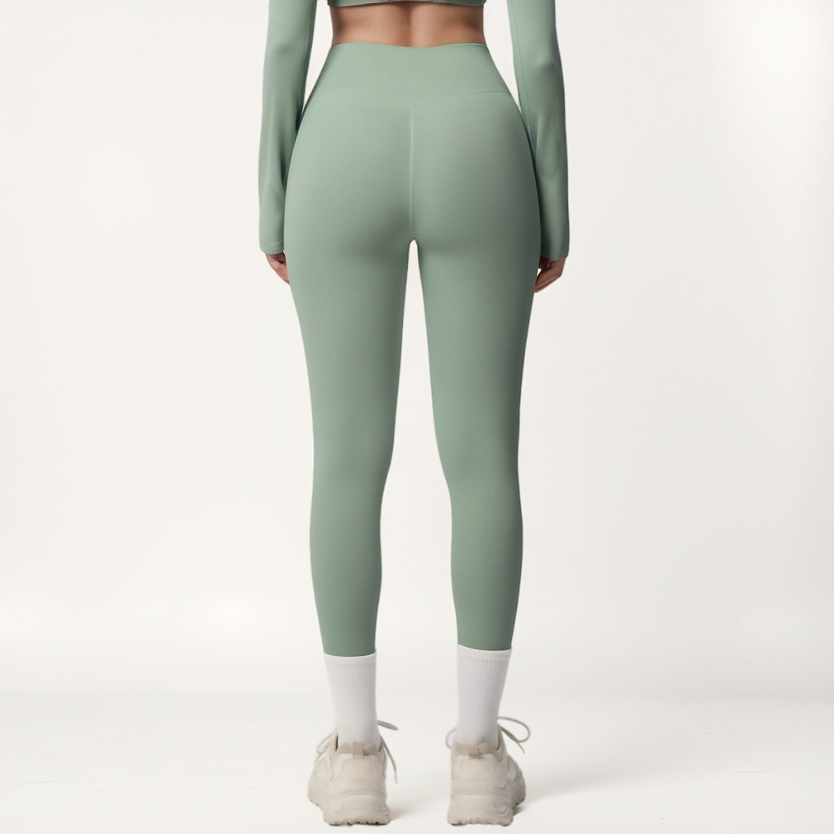 Anna-Kaci Women's High Waist Seamless Full-Length Leggings with Compression Fit Stretch Fabric and Minimal Logo Detail
