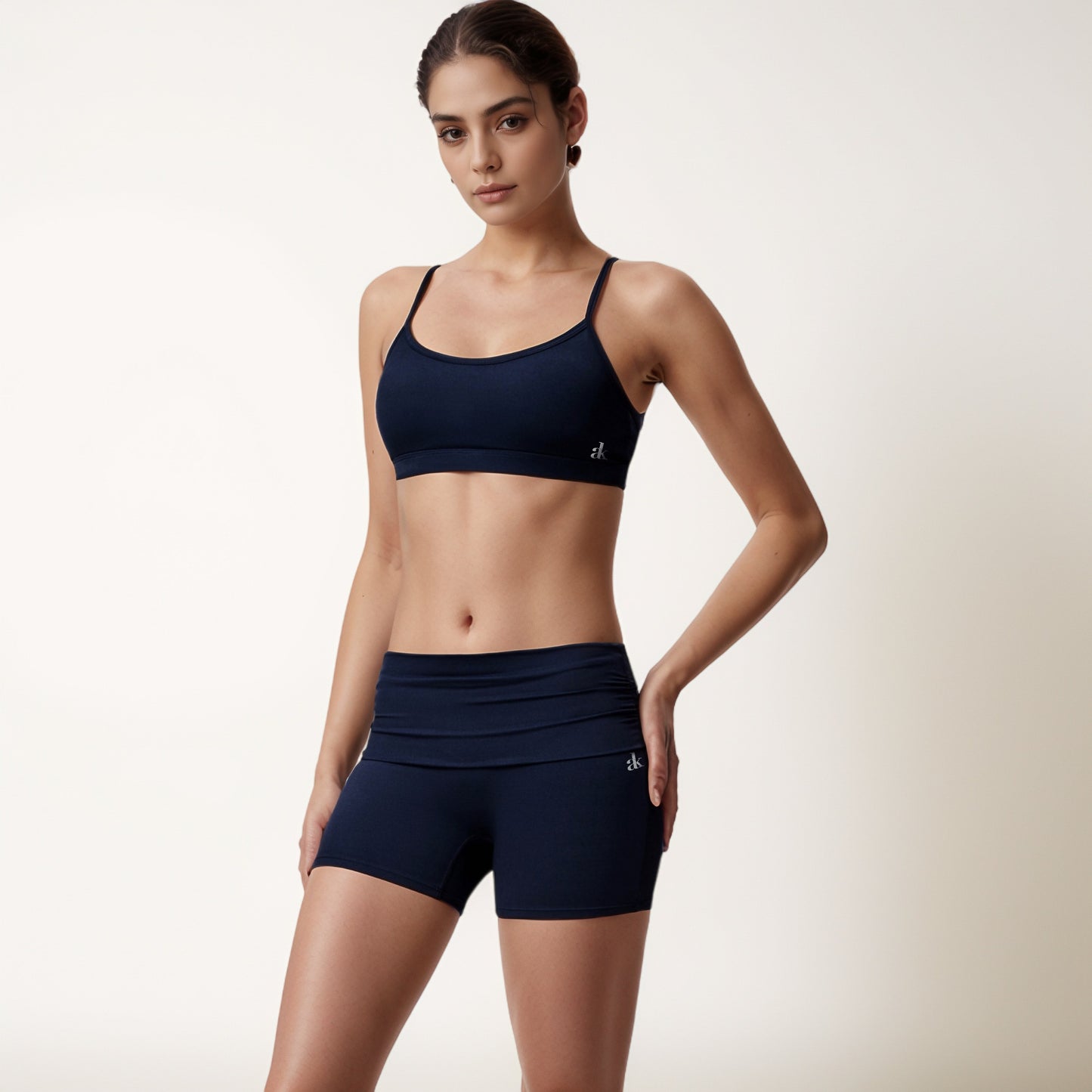 Anna-Kaci Women's Strappy Active Sports Bra with Scoop Neckline Thin Back Straps and Stretch Compression Fabric for Light Support
