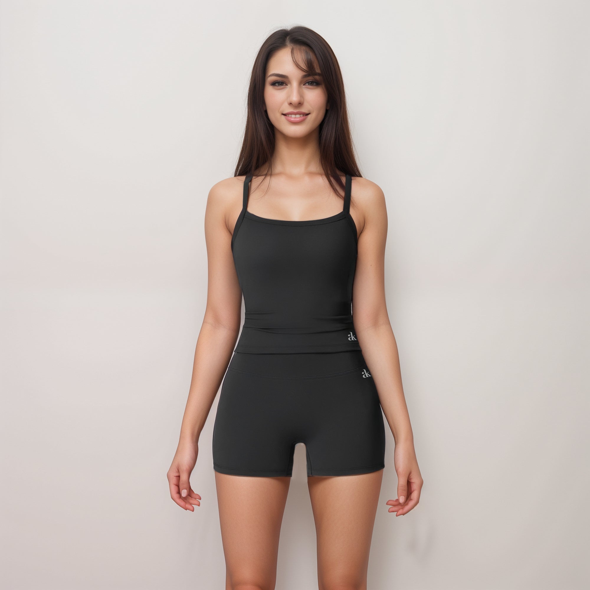 Anna-Kaci Active Women's Square Neck Cami Sports Tank Top with Double Shoulder Straps and Stretch Fitted Design