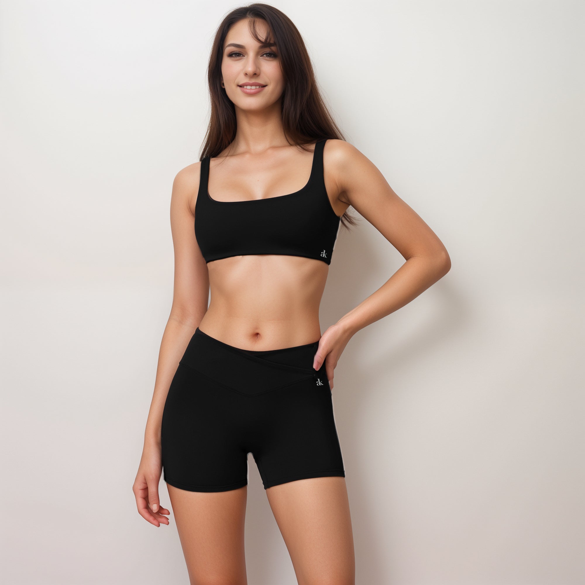 Anna-Kaci Women's High Waist V-Cut Active Shorts with Seamless Stretch Compression Fit and Contoured Flattering Silhouette