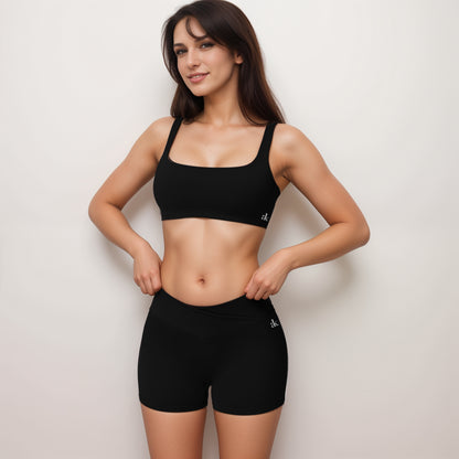Anna-Kaci Women's High Waist V-Cut Active Shorts with Seamless Stretch Compression Fit and Contoured Flattering Silhouette