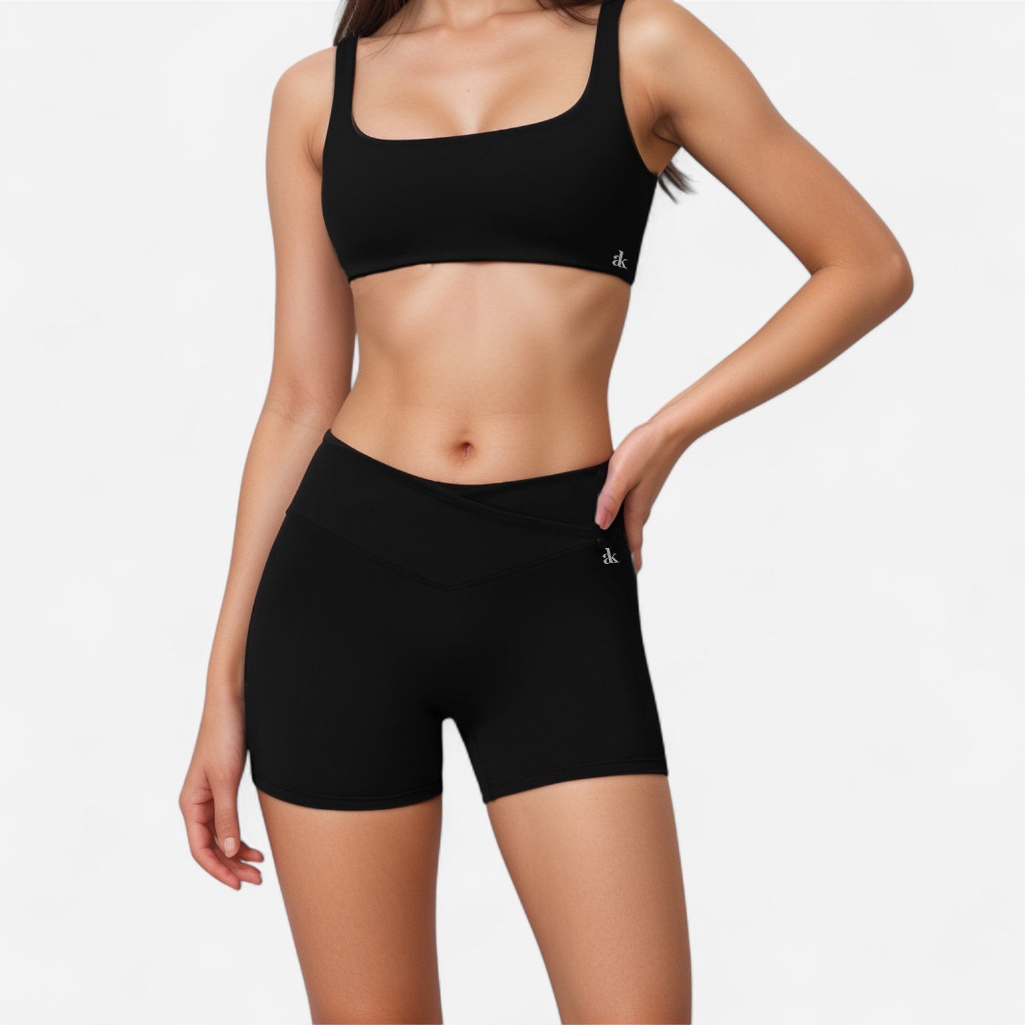 Anna-Kaci Women's High Waist V-Cut Active Shorts with Seamless Stretch Compression Fit and Contoured Flattering Silhouette