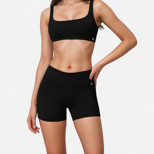 Anna-Kaci Women's High Waist V-Cut Active Shorts with Seamless Stretch Compression Fit and Contoured Flattering Silhouette