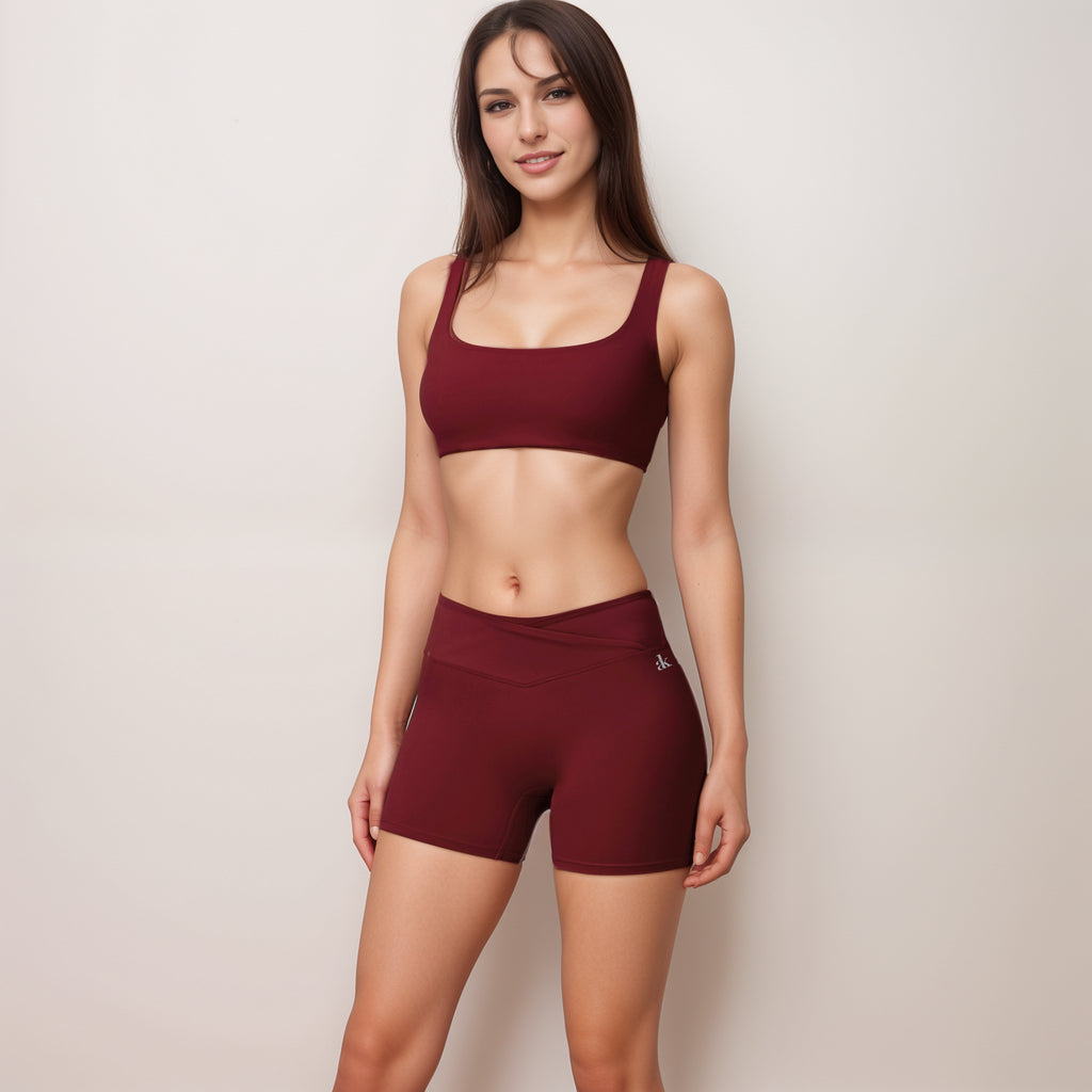 Anna-Kaci Women's High Waist V-Cut Active Shorts with Seamless Stretch Compression Fit and Contoured Flattering Silhouette