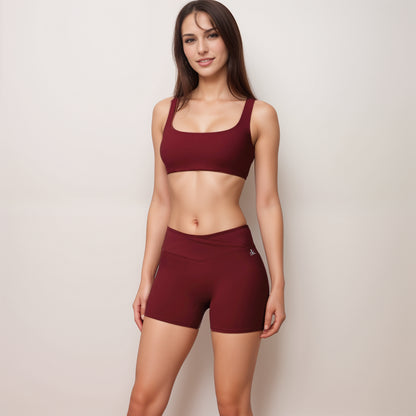 Anna-Kaci Women's High Waist V-Cut Active Shorts with Seamless Stretch Compression Fit and Contoured Flattering Silhouette