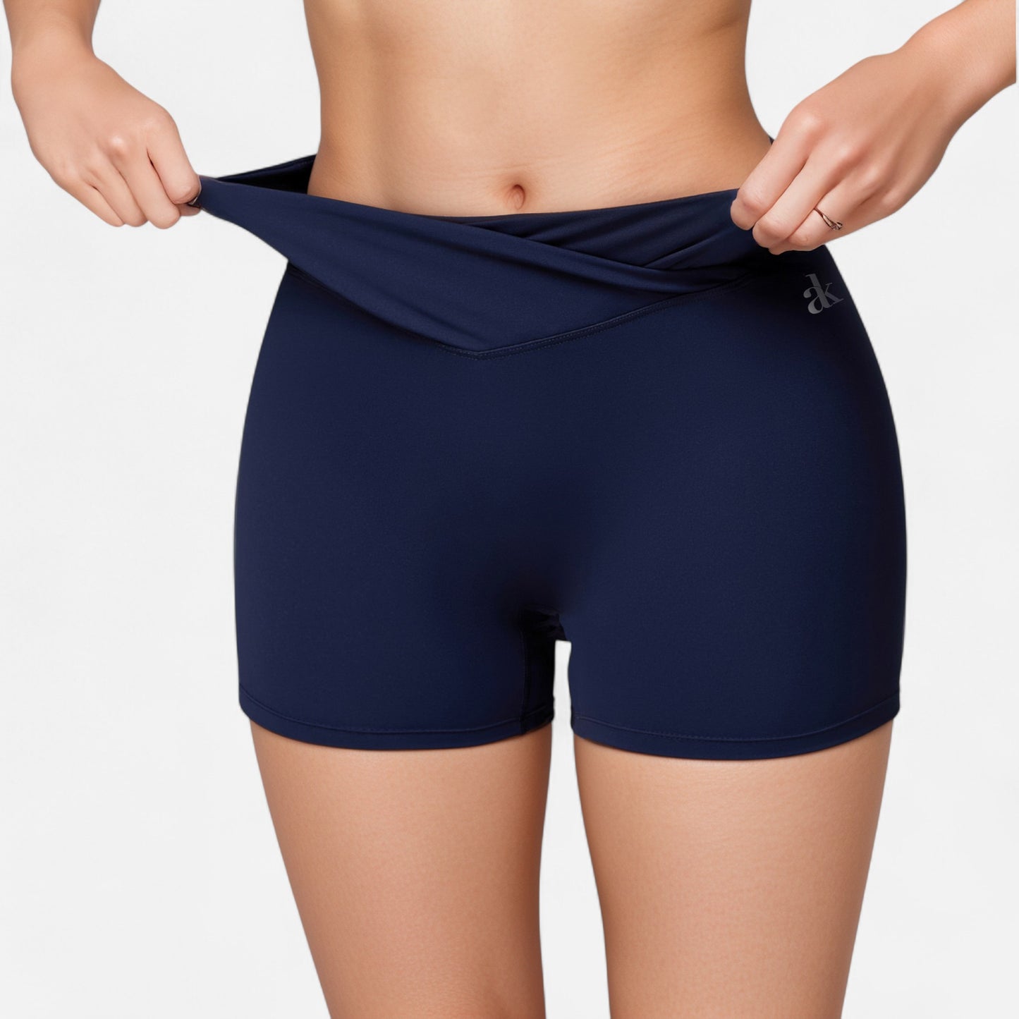 Anna-Kaci Women's High Waist V-Cut Active Shorts with Seamless Stretch Compression Fit and Contoured Flattering Silhouette