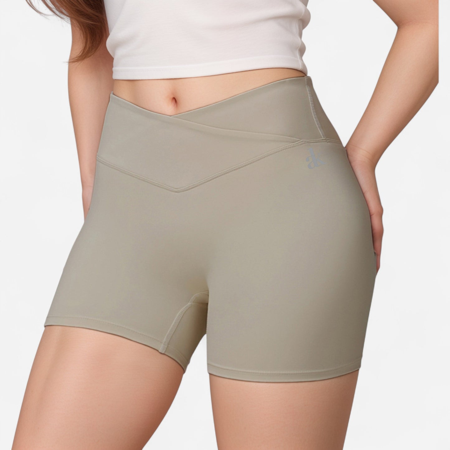 Anna-Kaci Women's High Waist V-Cut Active Shorts with Seamless Stretch Compression Fit and Contoured Flattering Silhouette