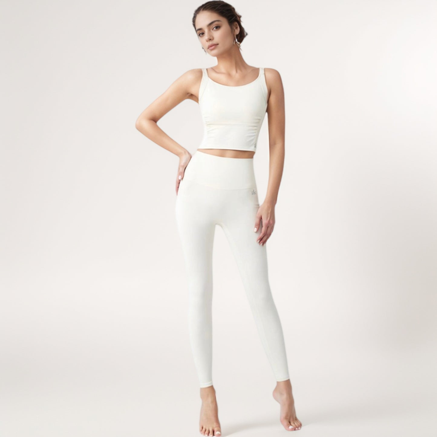 Anna-Kaci Women's Square Neck Cropped Sports Tank Top with Wide Shoulder Straps and Smooth Seamless Finish