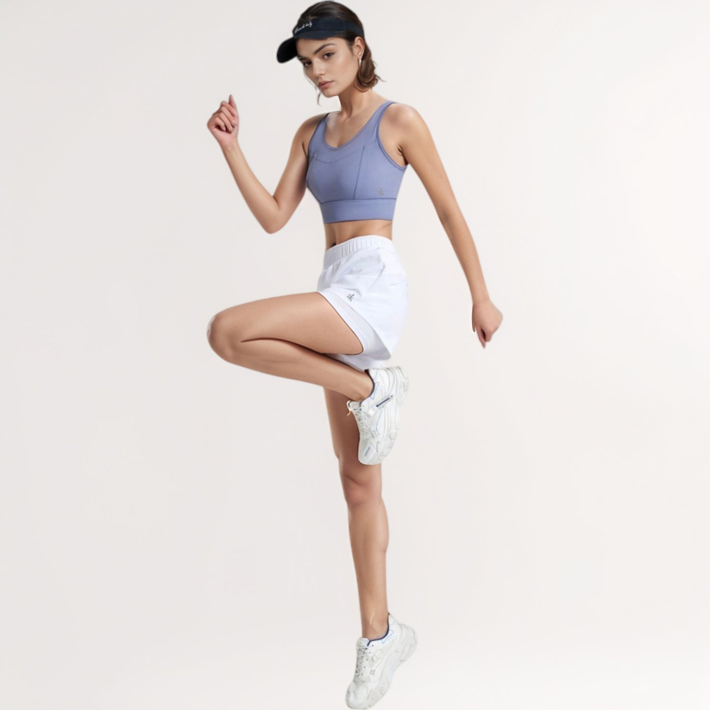 Anna-Kaci Women's High Waist Layered Active Shorts with Inner Compression Liner and Wide Elastic Waistband