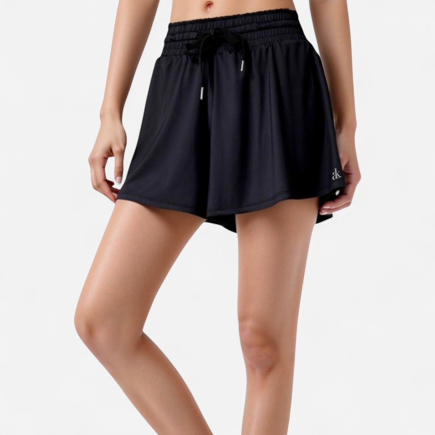 Anna-Kaci Women's High Waist Athletic Skort with Inner Shorts and Adjustable Drawstring Waistband