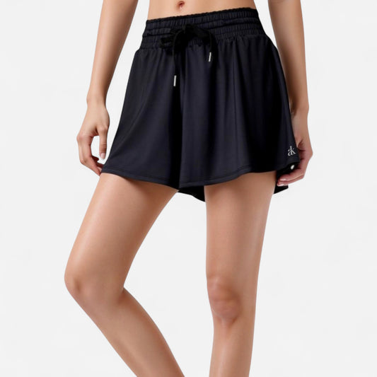 Anna-Kaci Women's High Waist Athletic Skort with Inner Shorts and Adjustable Drawstring Waistband