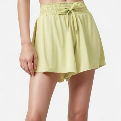 Anna-Kaci Women's High Waist Athletic Skort with Inner Shorts and Adjustable Drawstring Waistband