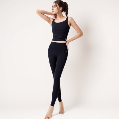 Anna-Kaci Women's Seamless Full-Length Leggings with High Waistband for Streamlined Comfort and Everyday Stretch Fit