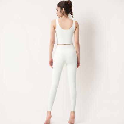 Anna-Kaci Women's Seamless Full-Length Leggings with High Waistband for Streamlined Comfort and Everyday Stretch Fit