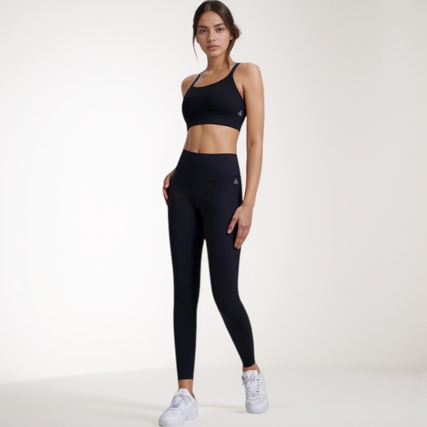 Anna-Kaci Women's Strappy Sports Bra with Scoop Neckline and Double Strap Detail for Flexible Low to Medium Impact Support