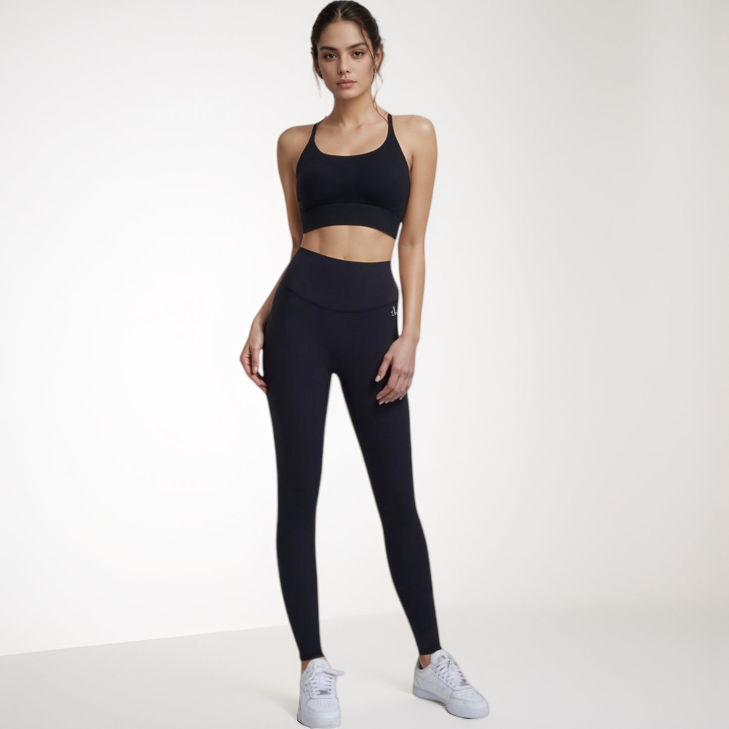 Anna-Kaci Women's Scoop Neck Sports Bra with Thin Adjustable Straps and Wide Elastic Band for Comfortable Light Support