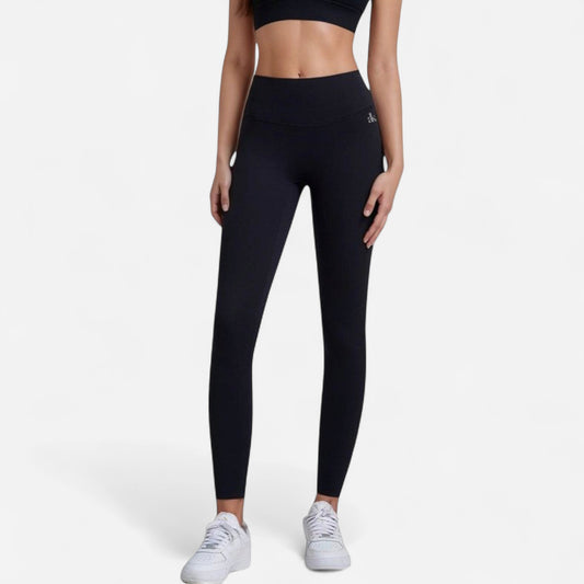 Anna-Kaci Women's High Waist Full-Length Leggings with Wide Waistband and Seamless Compression Fit