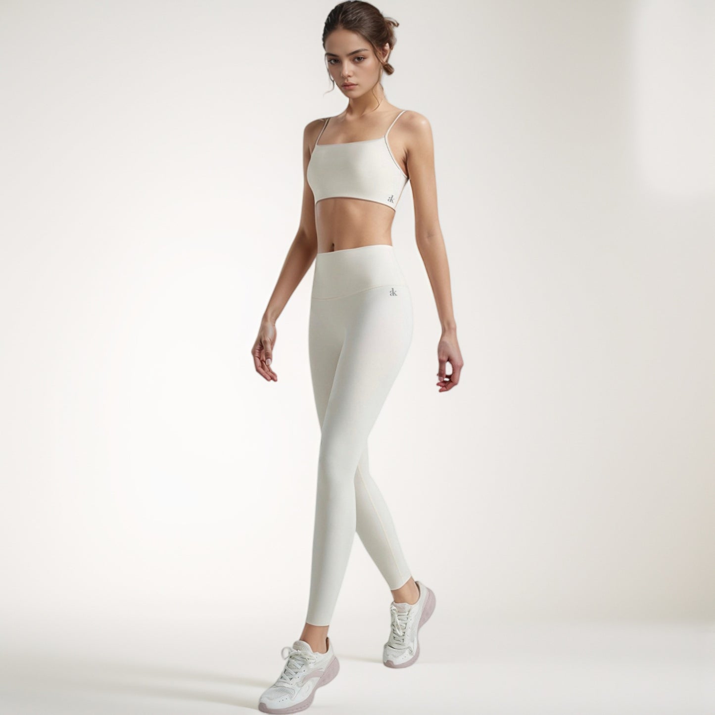 Anna-Kaci Women's High Waist Full-Length Leggings with Wide Waistband and Seamless Compression Fit