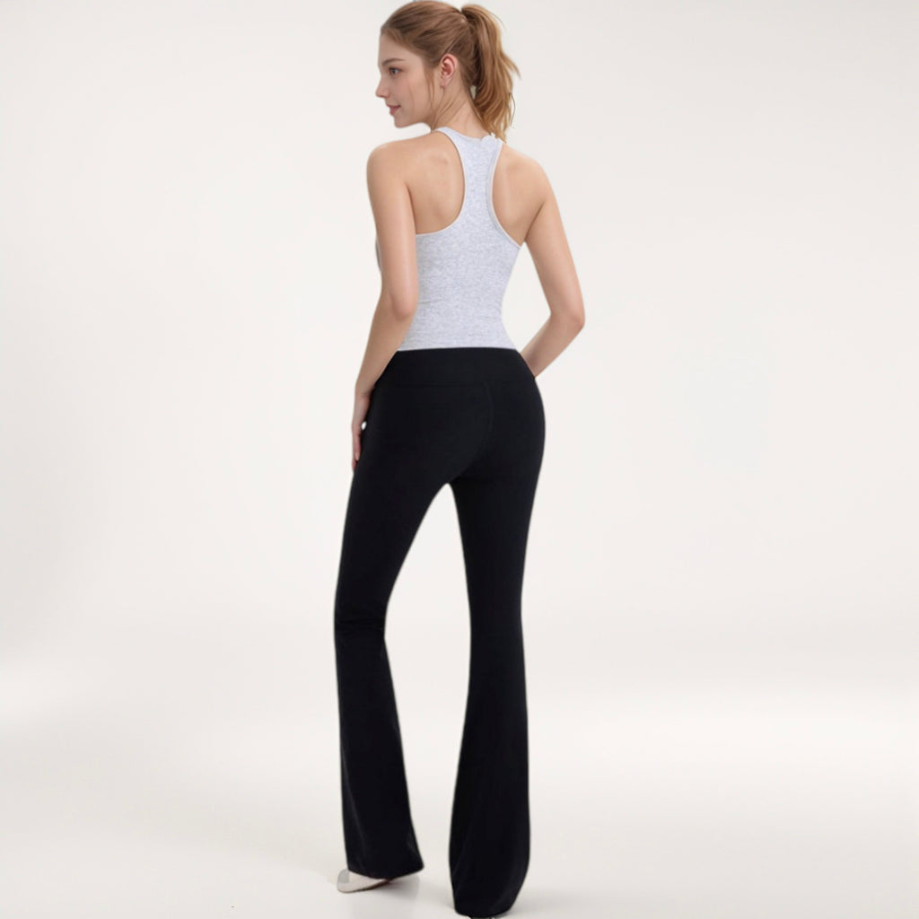 Anna-Kaci Active Women's Ribbed Black High Neck Crop Tank Top for Active and Casual Wear