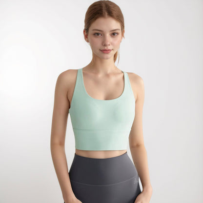 Anna-Kaci Active Women's Crisscross Back Sports Bra with Wide Elastic Band and Supportive Straps for Activewear