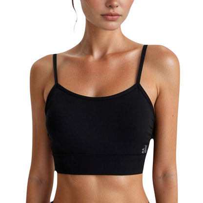Anna-Kaci Active Women's Longline Sports Bra with Spaghetti Straps and Scoop Neck for Light Support Yoga and Lounge